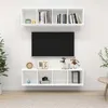 Image de vidaXL Meubles TV muraux 2 pcs Blanc Aggloméré