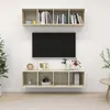 Image de vidaXL Meubles TV muraux 2 pcs Chêne sonoma Bois d'ingénierie3079784