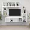 Image de vidaXL Ensemble de meubles TV 4 pcs Blanc Bois d'ingénierie