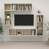 Image de vidaXL Ensemble de meubles TV 4 pcs Chêne sonoma Bois d'ingénierie