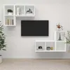 Image de vidaXL Meubles TV muraux 4 pcs Blanc Bois d'ingénierie