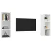 Image de vidaXL Meubles TV muraux 2 pcs Blanc Aggloméré