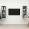 Image de vidaXL Meubles TV muraux 2 pcs Gris béton Aggloméré