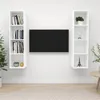 Image de vidaXL Meubles TV muraux 2 pcs Blanc Aggloméré
