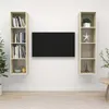 Image de vidaXL Meubles TV muraux 2 pcs Chêne sonoma Bois d'ingénierie3079865