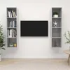 Image de vidaXL Meubles TV muraux 2 pcs Gris béton Aggloméré
