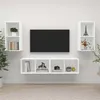 Image de vidaXL Meubles TV muraux 4 pcs Blanc Bois d'ingénierie