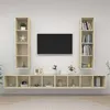 Image de vidaXL Meubles TV muraux 4 pcs Chêne sonoma Bois d'ingénierie