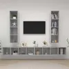 Image de vidaXL Meubles TV muraux 4 pcs Gris béton Aggloméré