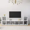 Image de vidaXL Meubles TV 4 pcs Blanc 72x35x36,5 cm Aggloméré