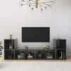 Image de vidaXL Meubles TV 4 pcs Gris brillant 72x35x36,5 cm Bois d'ingénierie3079978