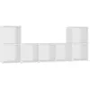 Image de vidaXL Ensemble de meubles TV 3 pcs Blanc Aggloméré