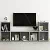 Image de vidaXL Ensemble de meubles TV 3 pcs Gris béton Aggloméré