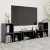 Image de vidaXL Ensemble de meubles TV 6 pcs Gris brillant Bois d'ingénierie3080059