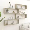 Image de vidaXL Étagères cube murales 4 pcs chêne sonoma bois d'ingénierie807089