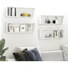 Image de vidaXL Étagères cube murales 4pcs Blanc 80x15x26,5cm bois d'ingénierie