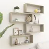 Image de vidaXL Étagères murales cube 4 pcs Chêne sonoma Bois d’ingénierie807143