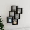 Image de vidaXL Étagère murale cube Noir 78x15x93 cm Bois d’ingénierie807170