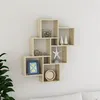 Image de vidaXL Étagère murale cube Chêne sonoma 78x15x93 cm Bois d ingénierie807172