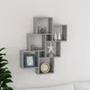 Image de vidaXL Étagère murale cube Gris béton 78x15x93 cm Bois d’ingénierie807173