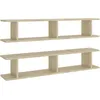 Image de vidaXL Vidaxl Etagères Murales 2 Pcs Chêne Sonoma 105x18x20 Cm Aggloméré