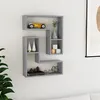 Image de vidaXL Étagères murales 2 pcs gris béton 50x15x50 cm bois d'ingénierie807218