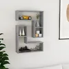 Image de Vidaxl ÃtagÃ¨res Murales 2 Pcs Gris BÃ©ton 50x15x50 Cm Bois D'ingÃ©nierie