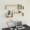 Image de vidaXL Étagères murales 2 pcs chêne sonoma 100x15x20cm bois ingénierie807271