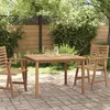 Image de vidaXL Table à dîner de jardin 110x110x77 cm Bois de teck solide316637