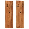 Image de vidaXL Porte-manteaux muraux 2 pcs 36x3x110 cm Bois d'acacia massif