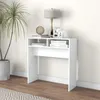 Image de vidaXL Table console blanc 78x30x80 cm bois d'ingénierie808296