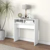 Image de vidaXL Vidaxl Table Console Blanc 78x30x80 Cm Aggloméré