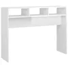 Image de vidaXL Console Table Haut Brillant Blanc 105x30x80 Cm Bois Composé Table D'accent Moderne