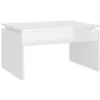 Image de Vidaxl Table Basse Blanc Brillant 68x50x38 Cm AgglomÃ©rÃ©