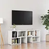 Image de vidaXL Meuble TV Blanc brillant 104x30x52 cm Bois d'ingénierie808356