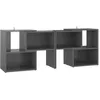 Image de vidaXL Meuble TV Gris brillant 104x30x52 cm AgglomÃ©rÃ©