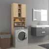 Image de vidaXL Meuble Pour Machine À Laver Chêne Sonoma 64x25,5x190 Cm Vidaxl Vidaxl