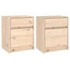 Image de vidaXL Tables de chevet 2 pcs 40x31x50 cm bois de pin massif