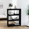 Image de vidaXL Bibliothèque/Séparateur de pièce Noir 80x30x103,5 cm Pin massif808192