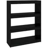 Image de vidaXL BibliothÃ¨que/SÃ©parateur de piÃ¨ce Noir 80x30x103,5 cm Pin solide