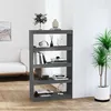 Image de vidaXL Bibliothèque/Séparateur de pièce Gris 80x30x135,5 cm Pin massif808195