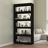 Image de vidaXL Bibliothèque/Séparateur de pièce Noir 80x30x167,4 cm Pin massif808202