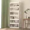 Image de vidaXL Bibliothèque/Séparateur de pièce Blanc 80x30x199,5cm Pin massif808204