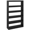 Image de vidaXL BibliothÃ¨que/SÃ©parateur de piÃ¨ce Noir 100x30x167,5cm Pin massif