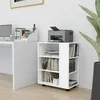 Image de vidaXL Armoire à roulettes Blanc 60x35x75 cm Bois d ingénierie808449