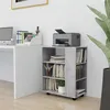 Image de vidaXL Armoire à roulettes Gris béton 60x35x75 cm Bois d’ingénierie808453
