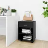 Image de vidaXL Armoire à roulettes Noir 46x36x59 cm Bois d'ingénierie808468