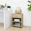 Image de vidaXL Armoire à roulettes Chêne sonoma 46x36x59 cm Bois d’ingénierie