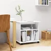 Image de vidaXL Armoire à roulettes Blanc 60x45x60 cm Bois d’ingénierie808476