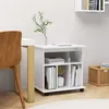 Image de vidaXL Armoire à roulettes Blanc brillant 60x45x60cm Bois d’ingénierie808482